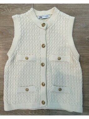 Zara Knit Sweater Vest Size Medium